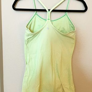 Light lime green lululemon tank top